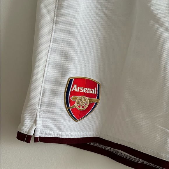 2007-2008 Vintage Arsenal FC Nike Jersey Shorts White Medium - Picture 9 of 11